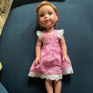 14 inch American Girl doll with a haircut 🙃